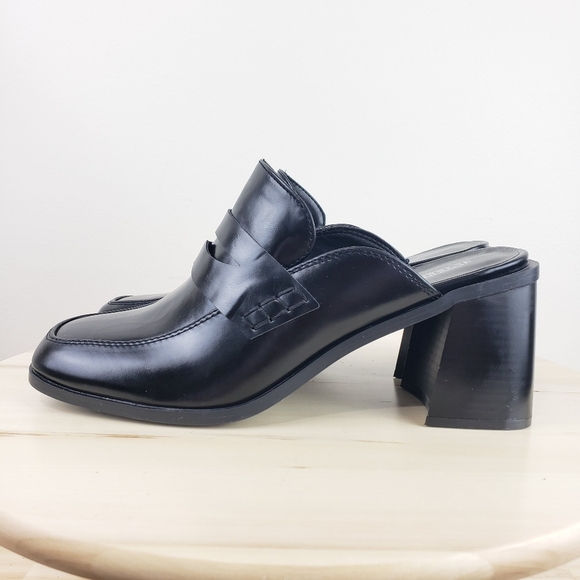 Seychelles Kami Black mules Size 10M Block Chunky Heel 90s Y2K Preppy Academia - Picture 2 of 12